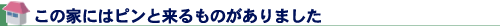 この家にはピンと来るものがありました
