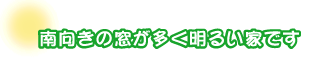 南向きの窓が多く明るい家です。斉藤さんファミリー