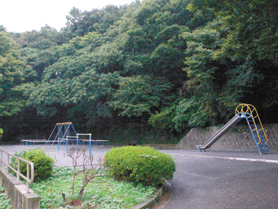 家のすぐ前の広い公園。天気のいい日にはたくさんの子供たちが遊んでいるとのこと