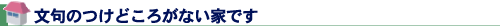 文句のつけどころがない家です