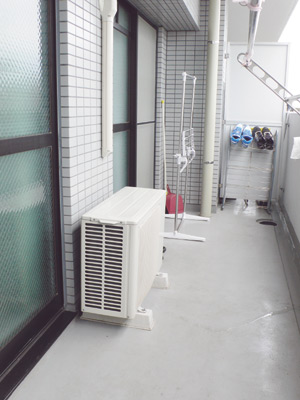 南西向きのバルコニーは広く、日当たりも良好