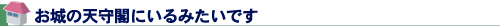 お城の天守閣にいるみたいです
