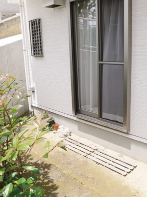 これから野菜を育てる予定だという日当たりの良いお庭