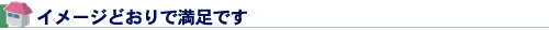 イメージどおりで満足です