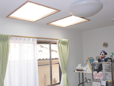 2階の1室には明かり取りの天窓が付けられている