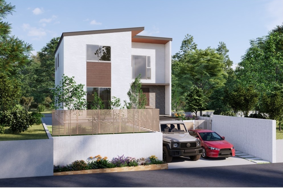 土間玄関にエコカラットを採用し、調湿・脱臭効果も。美しさと機能性を兼ね備えたこだわりの空間。