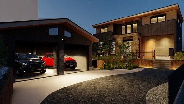 外観・土地面積:430.79㎡(約130坪)<br>・建物面積:147.60㎡(約44.6坪)<br>・ガレージ面積:43.47㎡(約13坪)<br>帰宅の瞬間から心がほどける、邸宅としての風格を感じられる佇まいです。