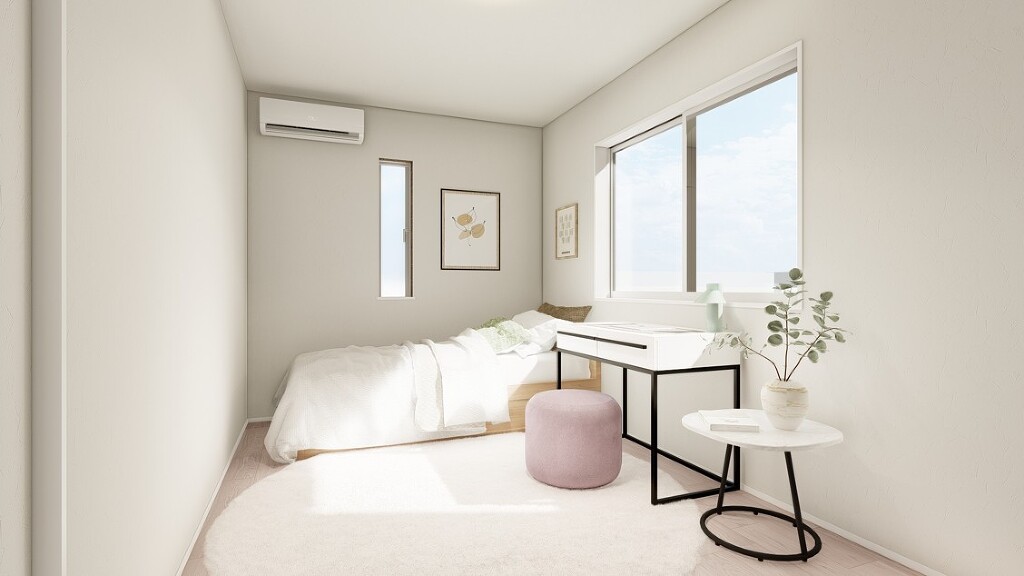 6.7帖洋室6.7帖の洋室は電動シャッター付きで、静かな環境とプライバシーを確保。寝室や書斎として落ち着いた時間を過ごせる心地よい空間です。