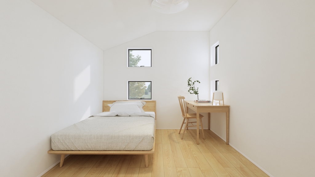 在宅ワークや子ども部屋にも使いやすい、ゆとりのある洋室。収納豊富で暮らしの変化に柔軟に対応します。